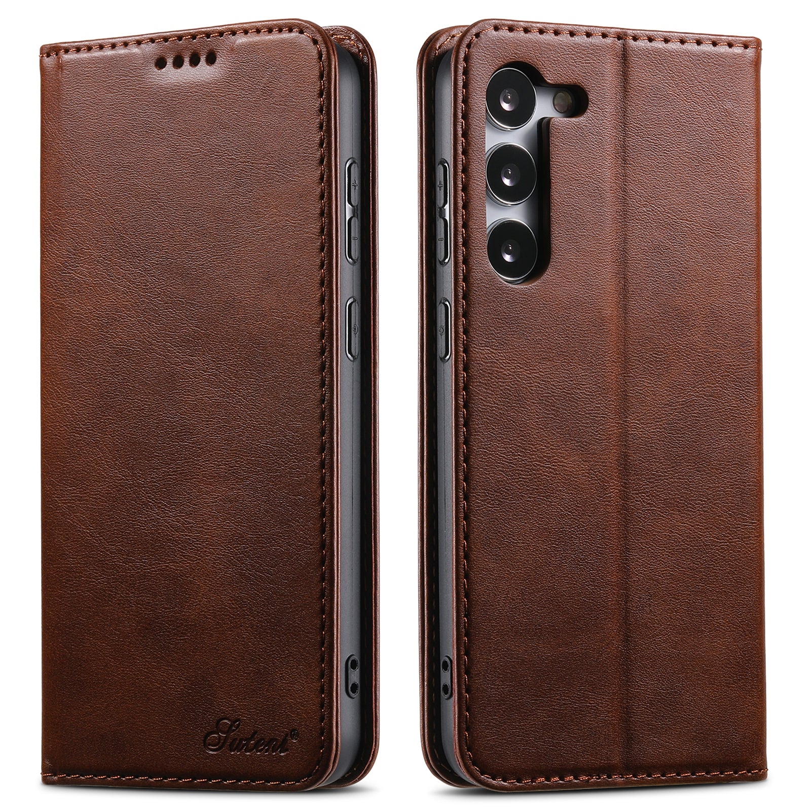 SUTENI For Samsung Galaxy S23 Wallet Design Fully Wrapped Automatic Closing Flip PU Leather TPU Cover Case with Stand SUTENI For Samsung Galaxy S23 Wallet Design Fully Wrapped Automatic Closing Flip PU Leather TPU Cover Case with Stand